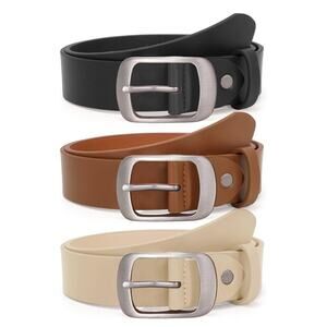 3 Pack FashionWomen Belts for Jeans Dresses Pants Ladies Leather Waist Belt READ